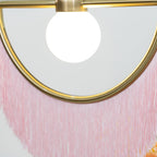 Solara Lampe suspendue en tissu à franges style globe rétro bohème - Neutralighting