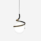 Lampe Suspendue en Fil de Fer et Spirale en Verre - Neutralighting