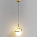 Lampe Suspendue en Fil de Fer et Spirale en Verre - Neutralighting