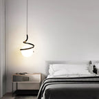 Lampe Suspendue en Fil de Fer et Spirale en Verre - Neutralighting