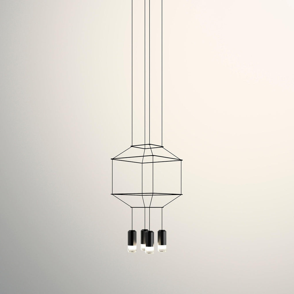 Lustra Lampe Pendante Géométrique en Fil Noir LED - Neutralighting