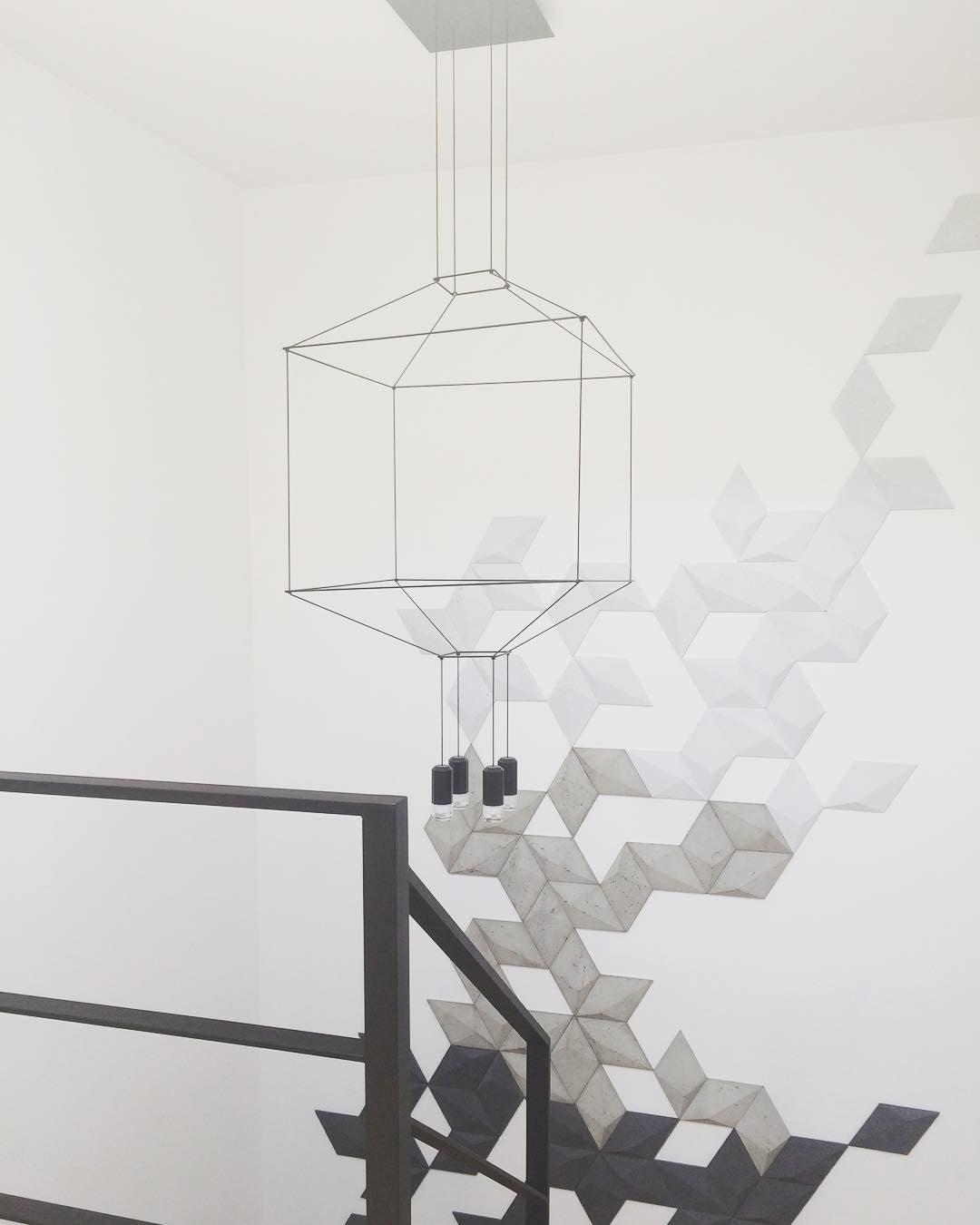 Lustra Lampe Pendante Géométrique en Fil Noir LED - Neutralighting