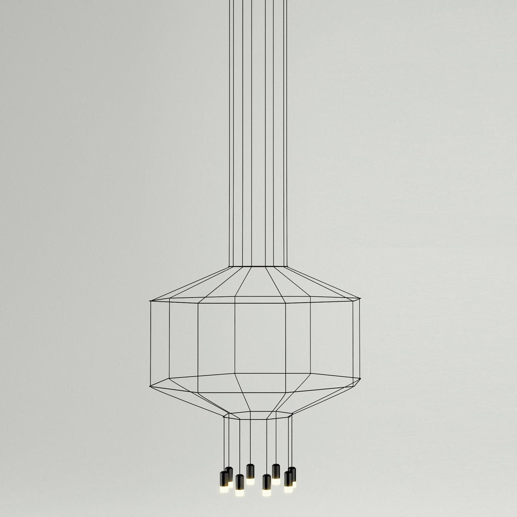 Lustra Lampe Pendante Géométrique en Fil Noir LED - Neutralighting