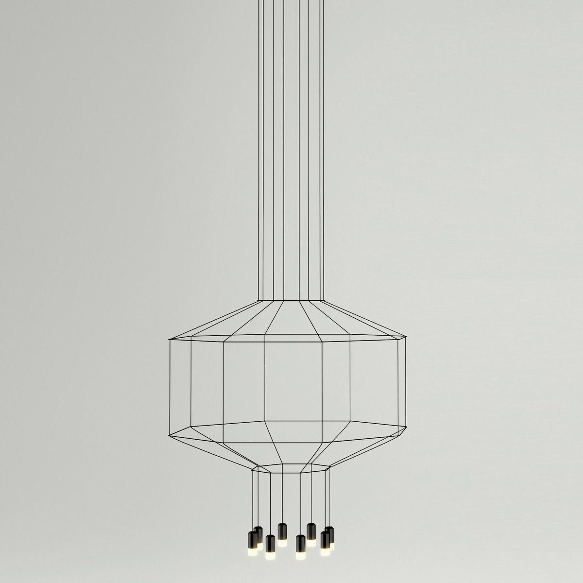 Lustra Lampe Pendante Géométrique en Fil Noir LED - Neutralighting