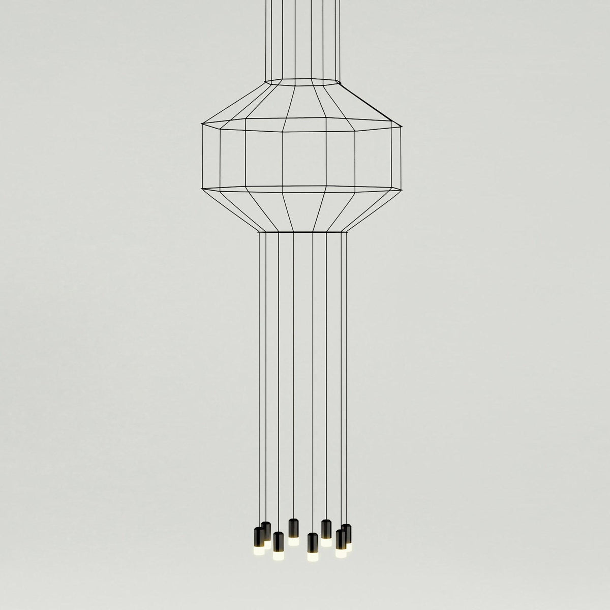 Lustra Lampe Pendante Géométrique en Fil Noir LED - Neutralighting