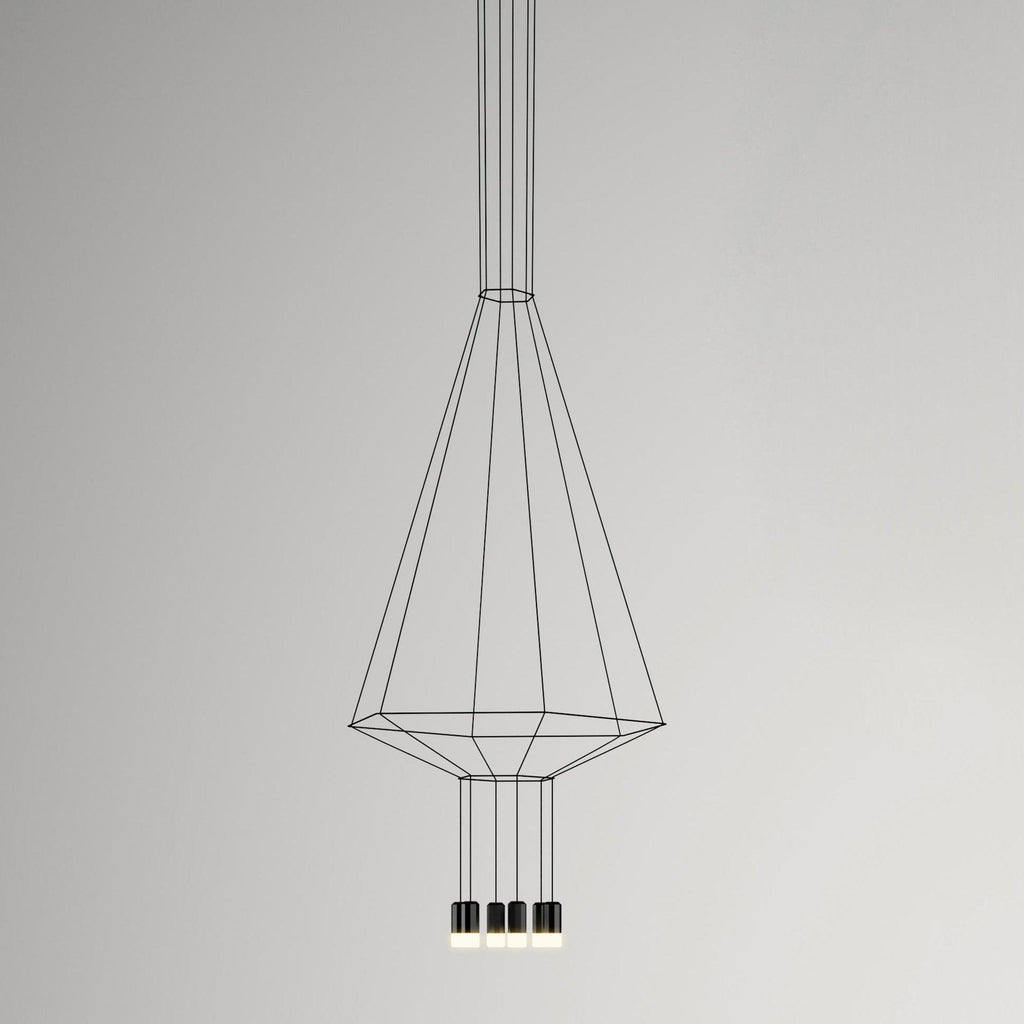 Lustra Lampe Pendante Géométrique en Fil Noir LED - Neutralighting