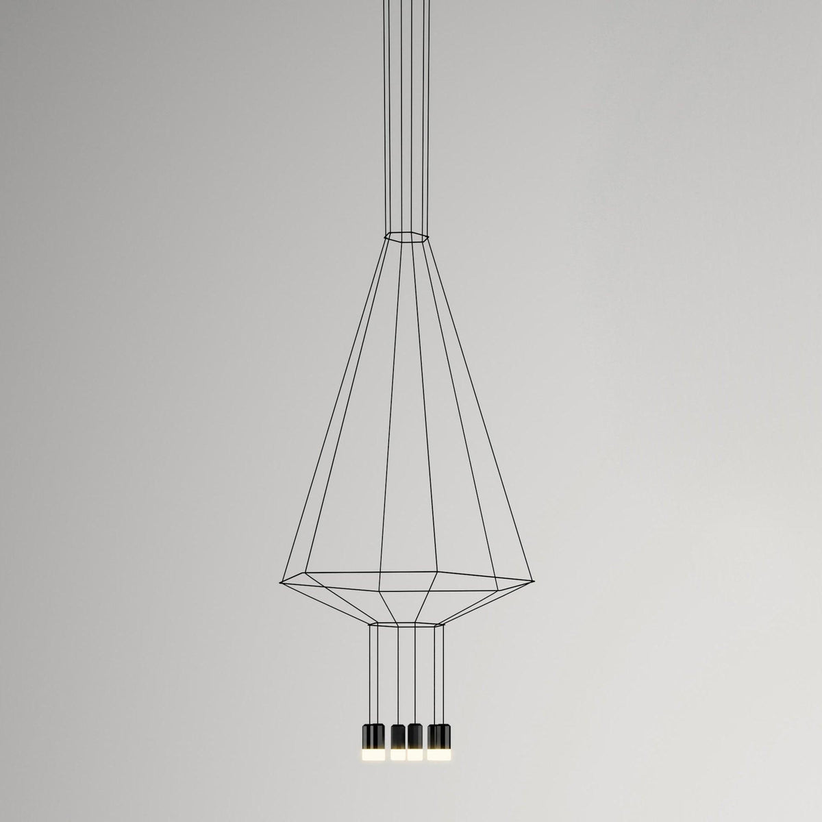 Lustra Lampe Pendante Géométrique en Fil Noir LED - Neutralighting