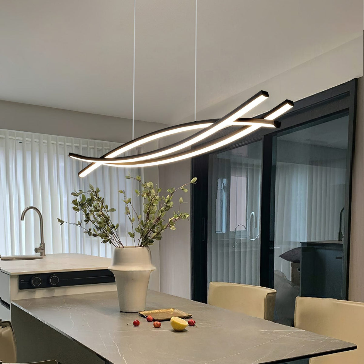 Curinis Lustre LED d'art minimaliste moderne - Neutralighting