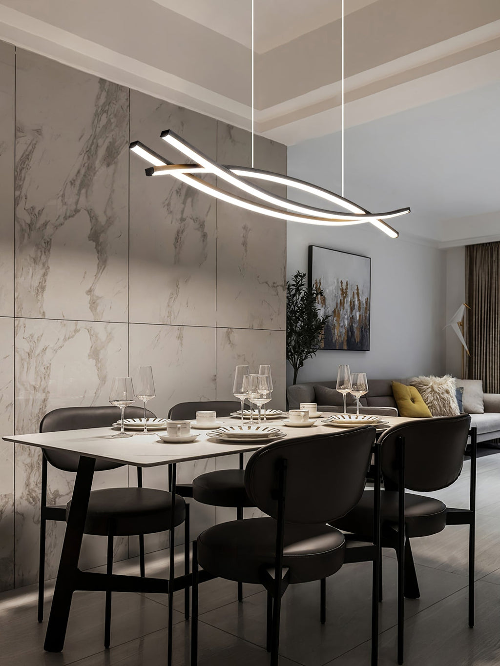 Curinis Lustre LED d'art minimaliste moderne - Neutralighting