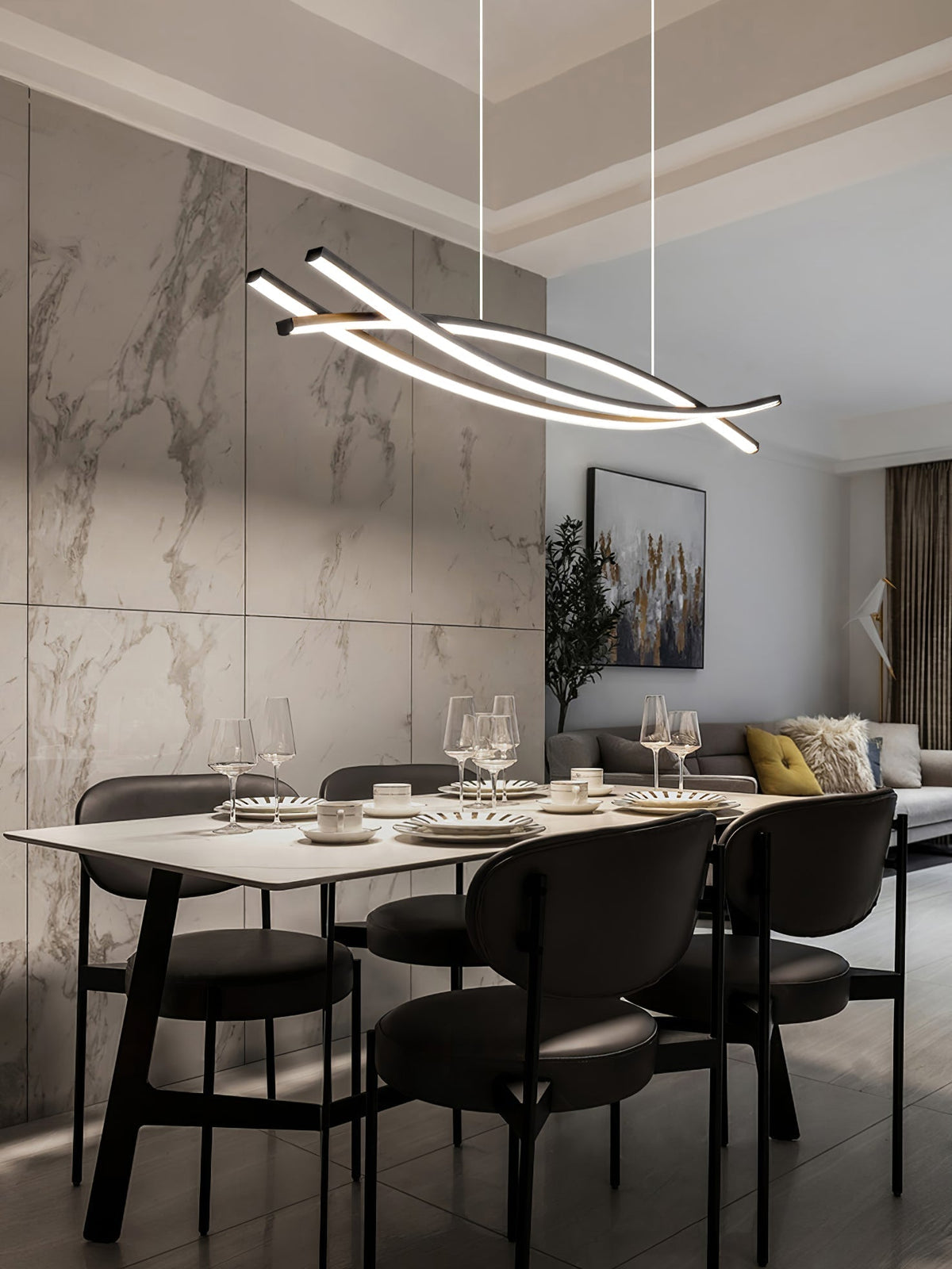 Curinis Lustre LED d'art minimaliste moderne - Neutralighting