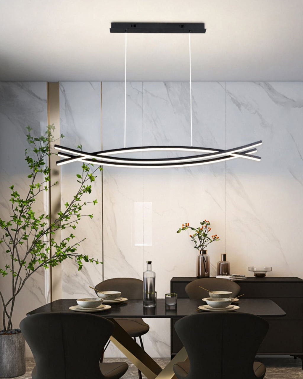 Curinis Lustre LED d'art minimaliste moderne - Neutralighting