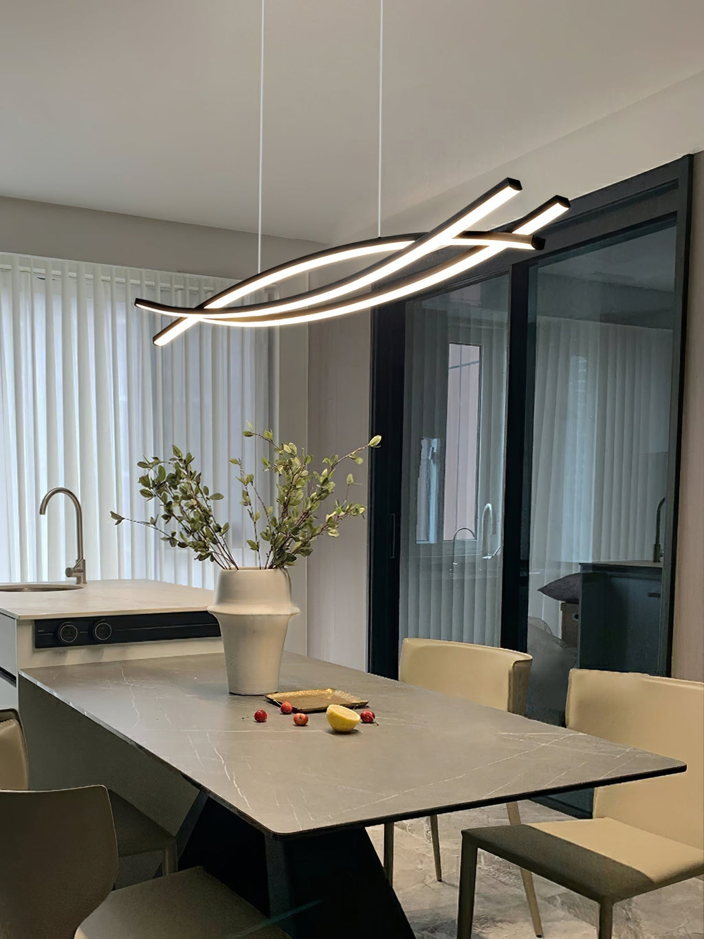 Curinis Lustre LED d'art minimaliste moderne - Neutralighting