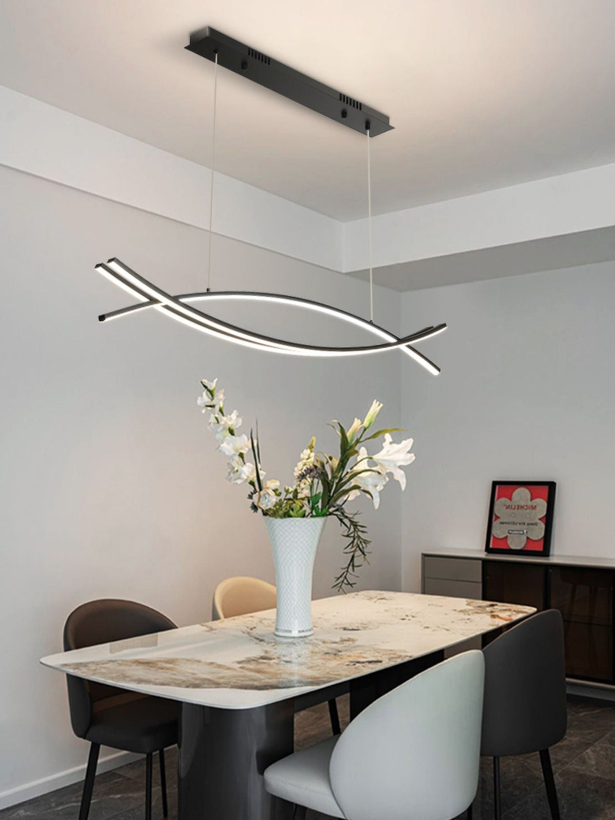 Curinis Lustre LED d'art minimaliste moderne - Neutralighting