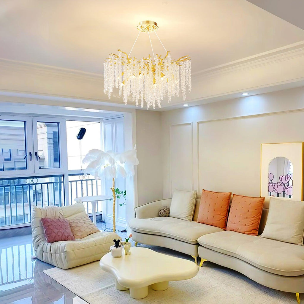 Solara Chandelier Fleur de Glycine en Cristal - Neutralighting