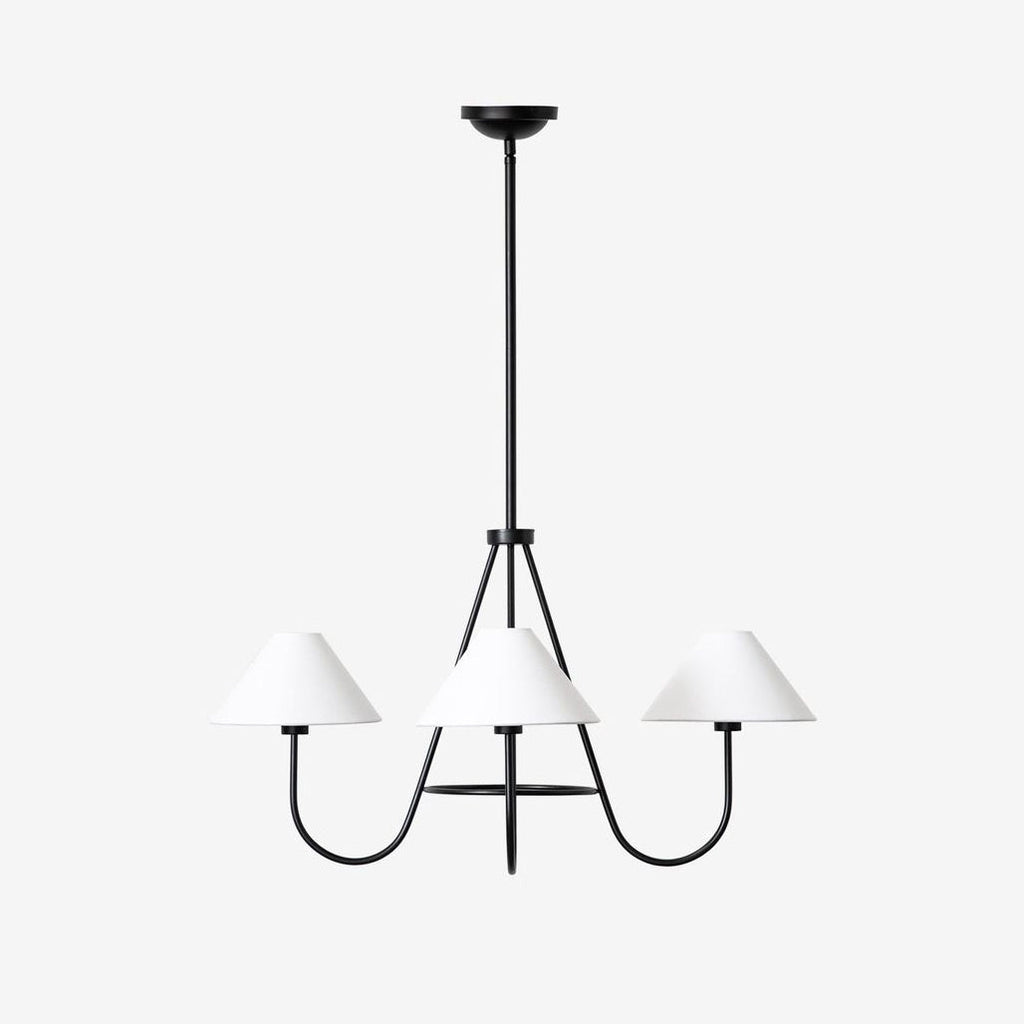 Ellaeara Lustre Tissu Noir Industriel Vintage - Neutralighting