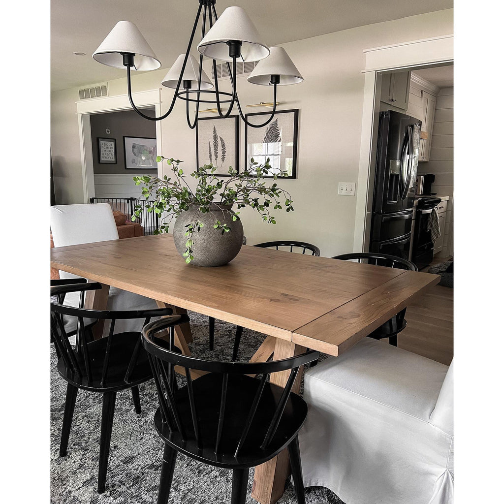 Ellaeara Lustre Tissu Noir Industriel Vintage - Neutralighting
