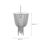 Himinuvyi Chandelier en Bois, Corde et Métal à Perles Moderne - Neutralighting
