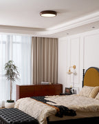 Solara Plafonnier rond en acrylique effet bois - Neutralighting