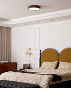 Solara Plafonnier rond en acrylique effet bois - Neutralighting