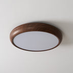 Solara Plafonnier rond en acrylique effet bois - Neutralighting