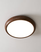 Solara Plafonnier rond en acrylique effet bois - Neutralighting