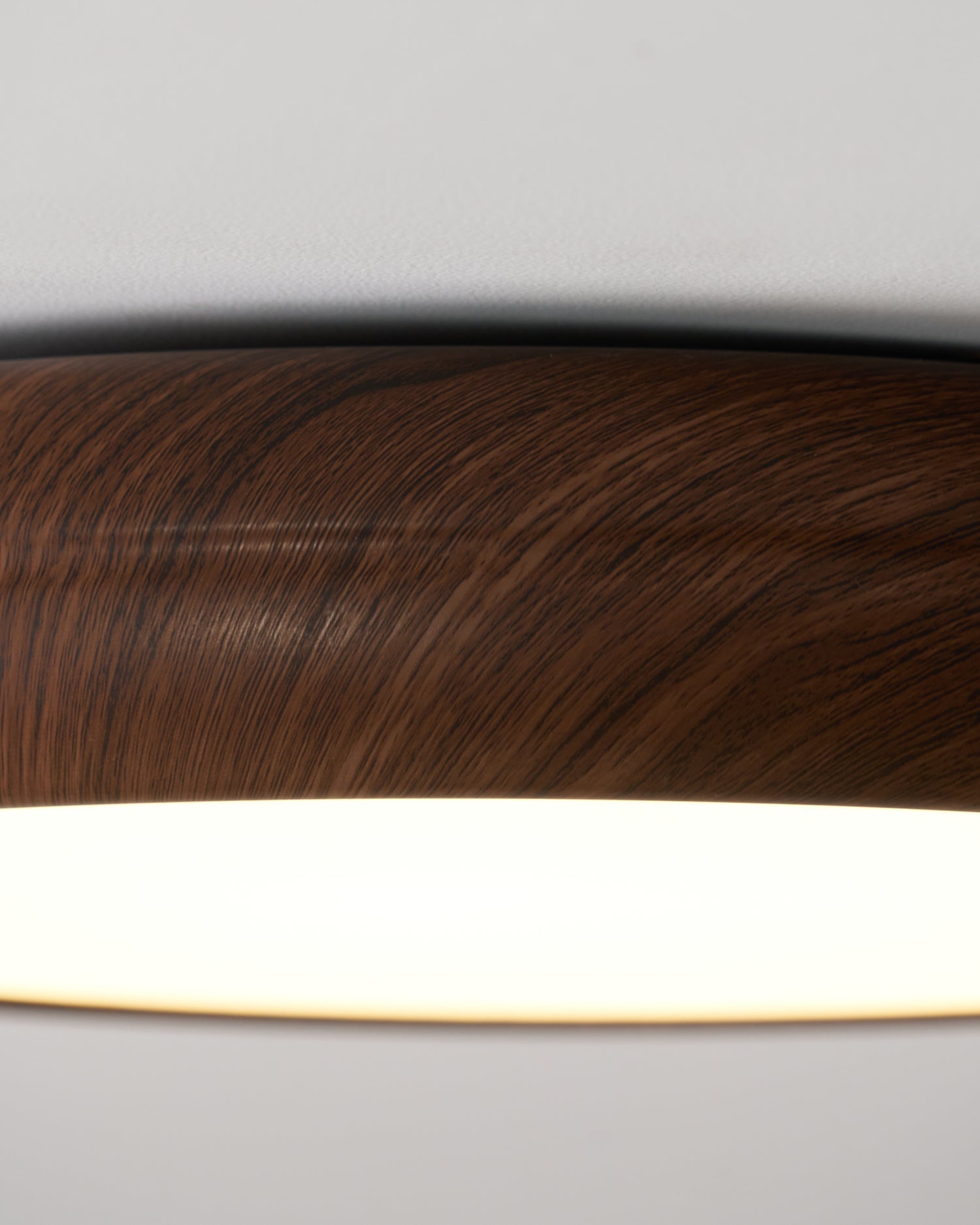 Solara Plafonnier rond en acrylique effet bois - Neutralighting