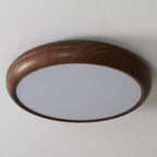 Solara Plafonnier rond en acrylique effet bois - Neutralighting