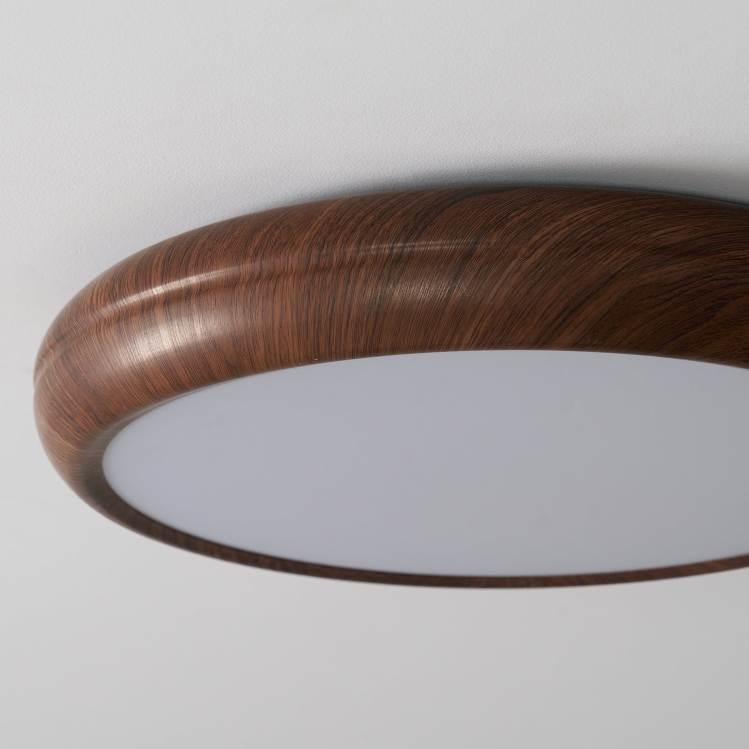 Solara Plafonnier rond en acrylique effet bois - Neutralighting