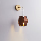 Applique Murale Corps Facetté Noyer Abat-jour Branchement Nordic - Neutralighting