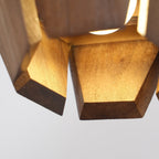 Applique Murale Corps Facetté Noyer Abat-jour Branchement Nordic - Neutralighting