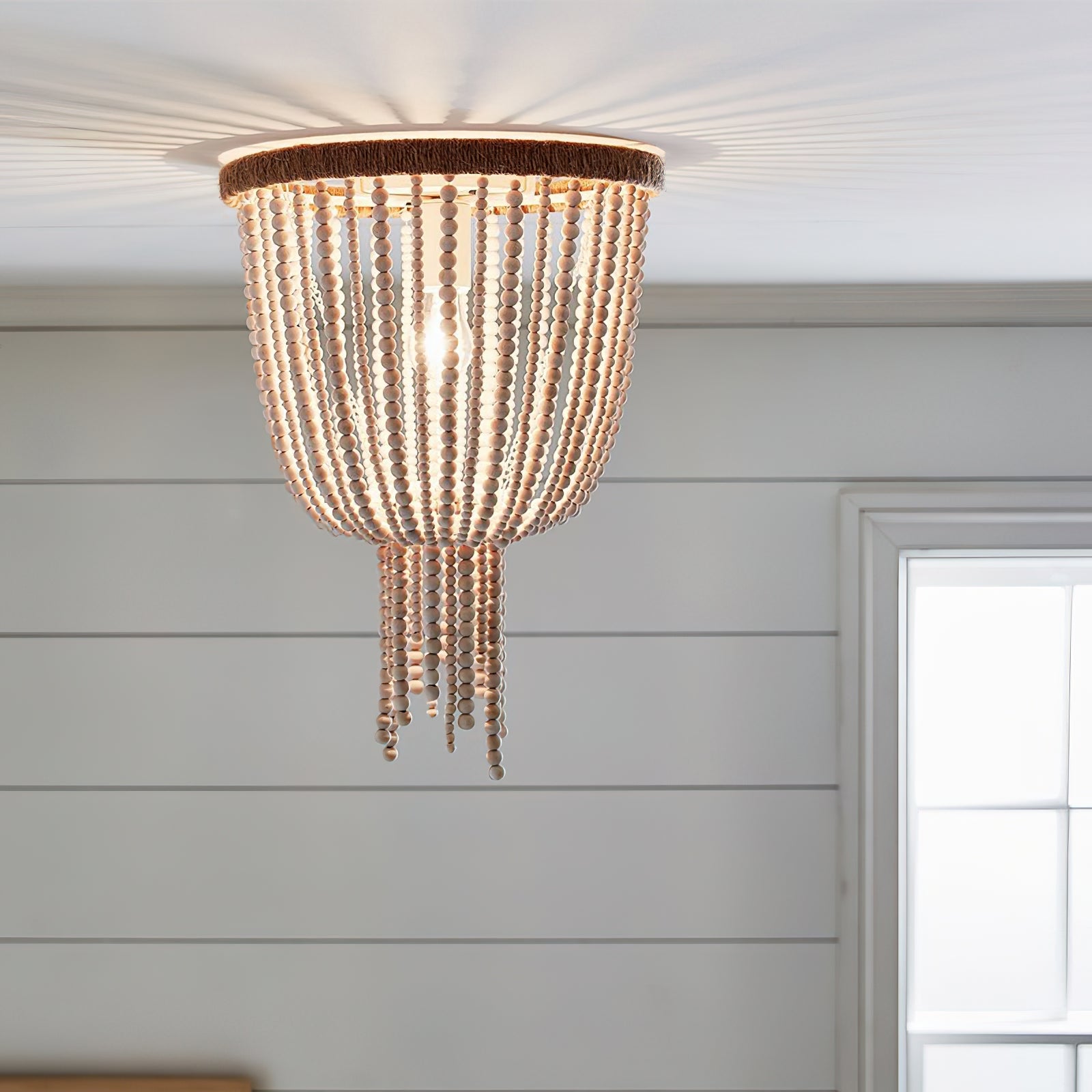 Ildvuvyn Lampe de Plafond en Métal à Perles et Corde Moderne - Neutralighting