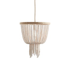 Himinuvyi Chandelier en Bois, Corde et Métal à Perles Moderne - Neutralighting