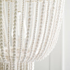 Himinuvyi Chandelier en Bois, Corde et Métal à Perles Moderne - Neutralighting