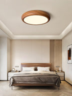 Solara Plafonnier rond en acrylique effet bois - Neutralighting