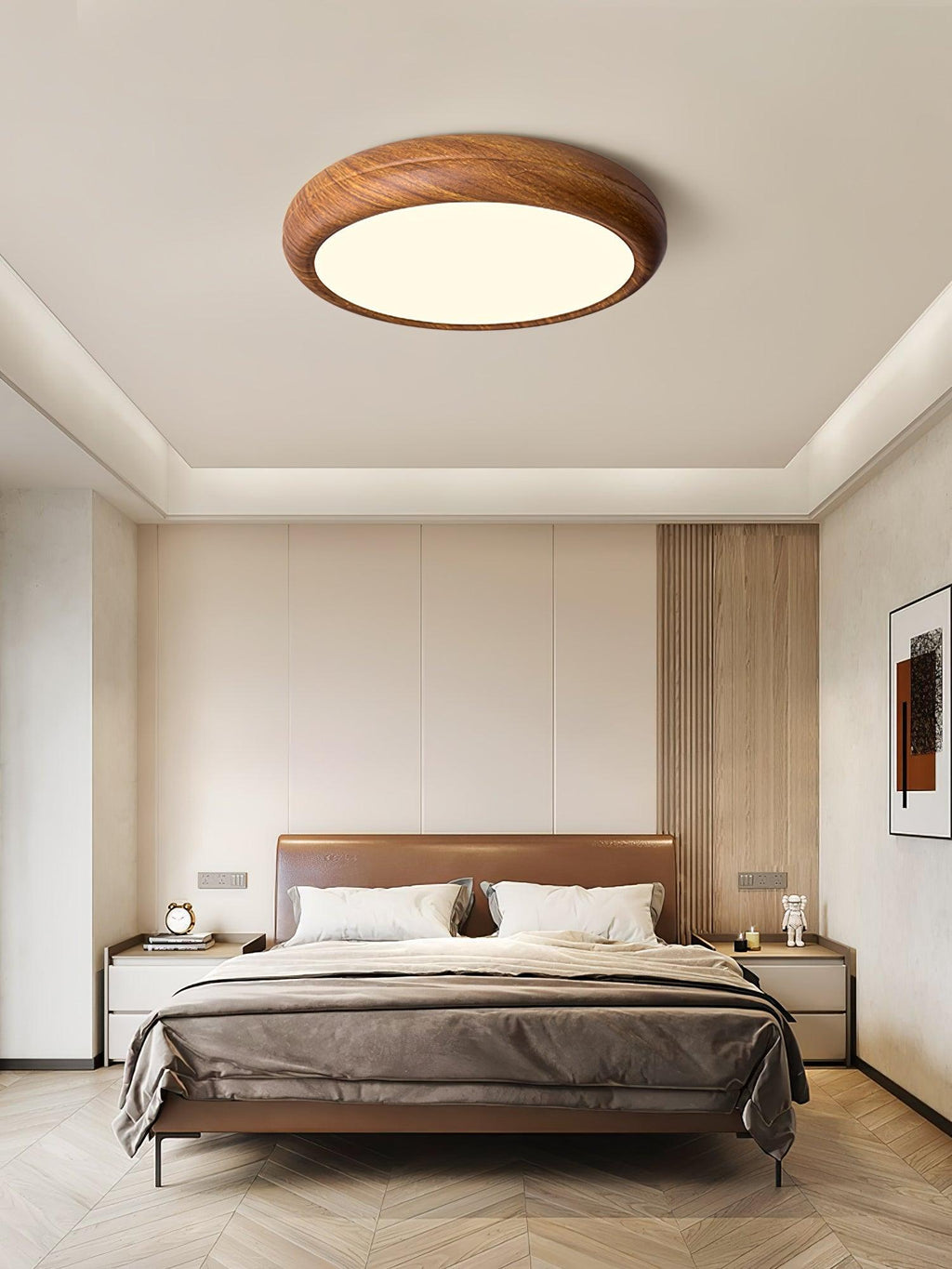 Orbis Plafonnier Rond Effet Bois - Neutralighting
