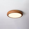 Solara Plafonnier rond en acrylique effet bois - Neutralighting