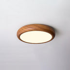 Grena Motif Bois Plafonnier Led Rond - Neutralighting