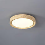 Grena Motif Bois Plafonnier Led Rond - Neutralighting