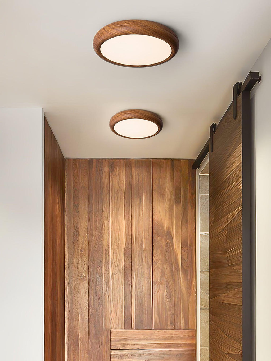 Orbis Plafonnier Rond Effet Bois - Neutralighting