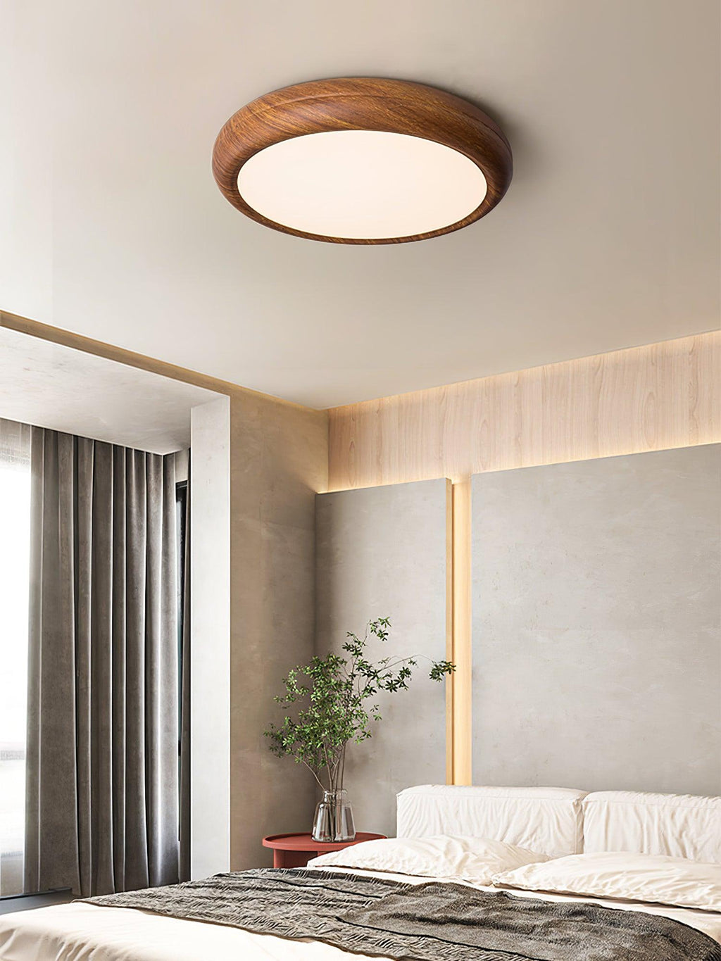 Orbis Plafonnier Rond Effet Bois - Neutralighting