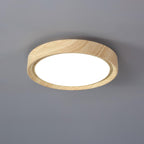 Solara Plafonnier rond en acrylique effet bois - Neutralighting