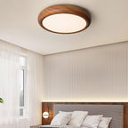 Solara Plafonnier rond en acrylique effet bois - Neutralighting