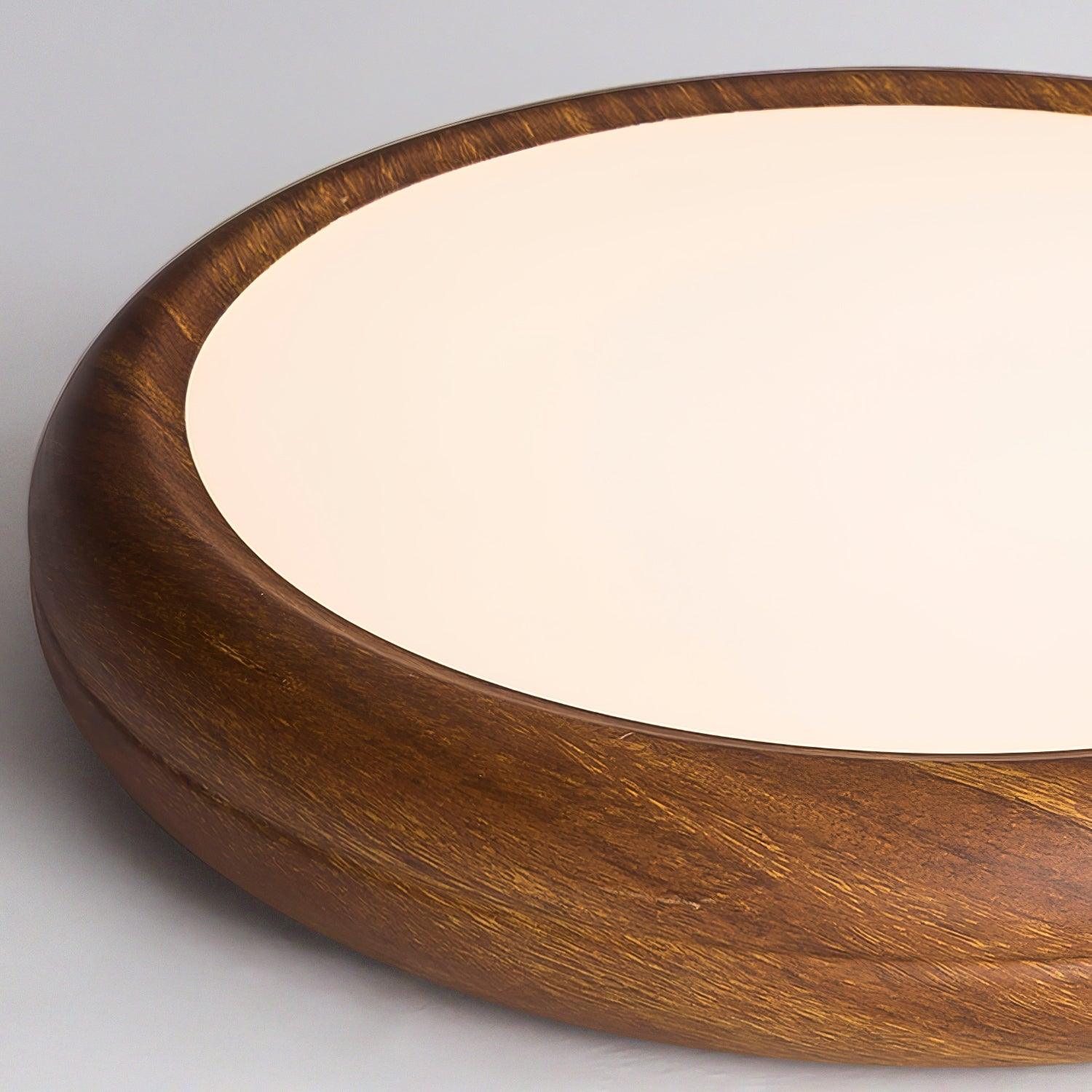 Solara Plafonnier rond en acrylique effet bois - Neutralighting