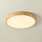 Solara Plafonnier rond en acrylique effet bois - Neutralighting