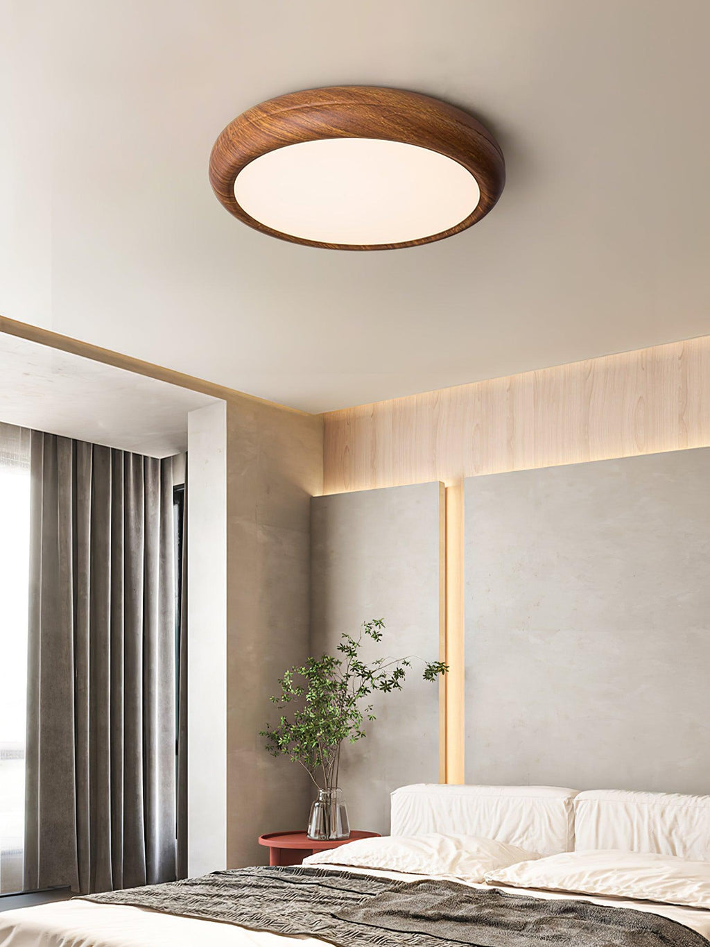 Orbis Plafonnier Rond Effet Bois - Neutralighting