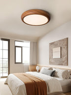 Solara Plafonnier rond en acrylique effet bois - Neutralighting