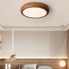 Grena Motif Bois Plafonnier Led Rond - Neutralighting