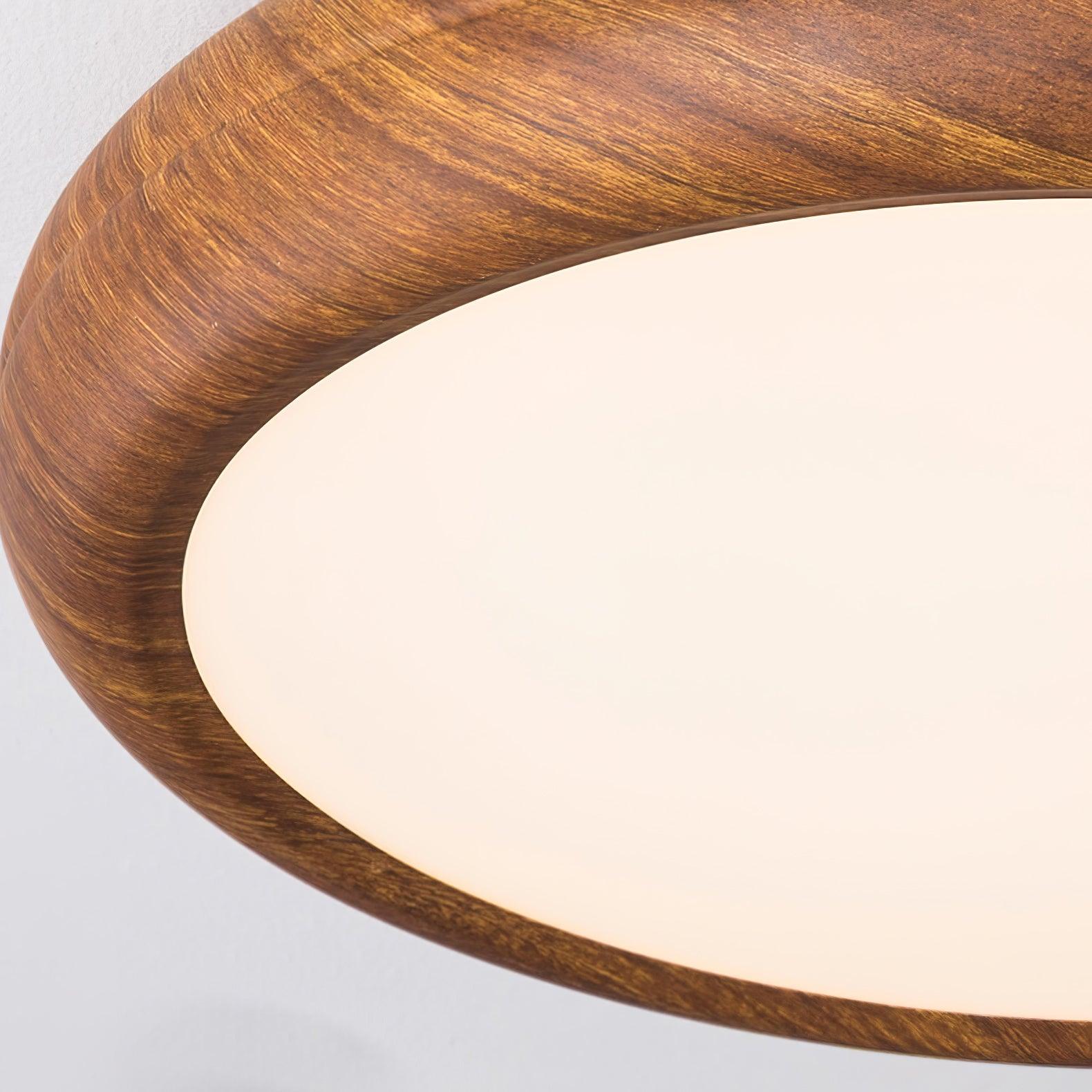 Grena Motif Bois Plafonnier Led Rond - Neutralighting