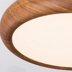 Solara Plafonnier rond en acrylique effet bois - Neutralighting