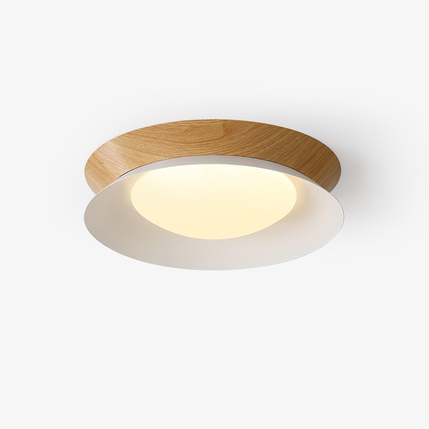 Solara Plafonnier en Bois Anneau Double Demi-Rond - Neutralighting